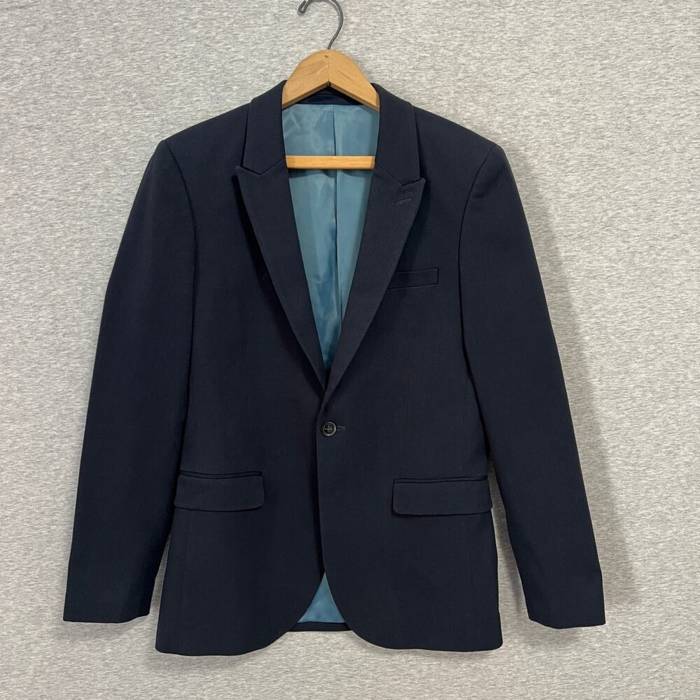 Topman Classic Navy Blazer - Size 38R - Peak Lapel